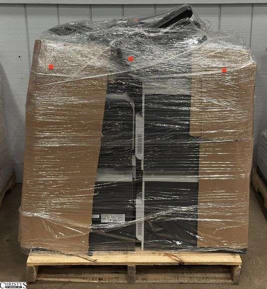 Pallet of Untested Electronics, All In Ones (Unknown Condition or Software), Printers, and Monitors, Picture of Inventory List Has NOT Been Verified, We Do Not Guarantee Items Are Present, Skid Can Go image