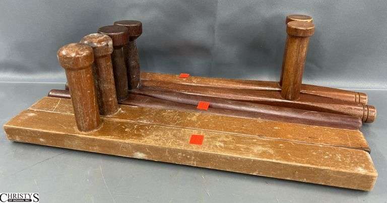 3 Pairs Wooden Tonfas Martial Arts Hand Weapons 20" of largest. image