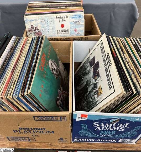 3 Boxes Assorted Genre Records. image