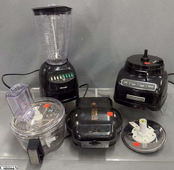 KitchenAid Food Processor, Foreman Mini Grill, Osterizer Blender. image