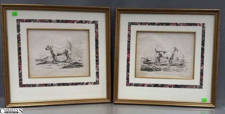 2pcs Framed Art 17x16" Matiff and The Bull Dog image