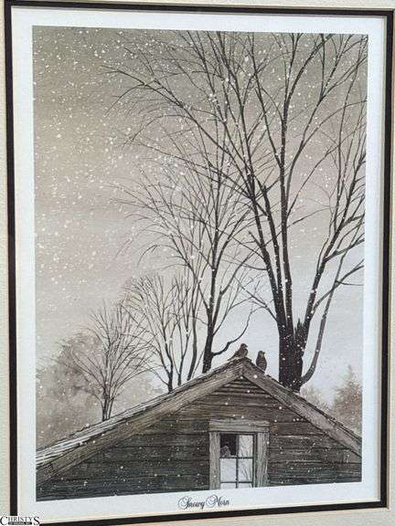 2pcs Framed Art Print Snowy Morn 19x23" image