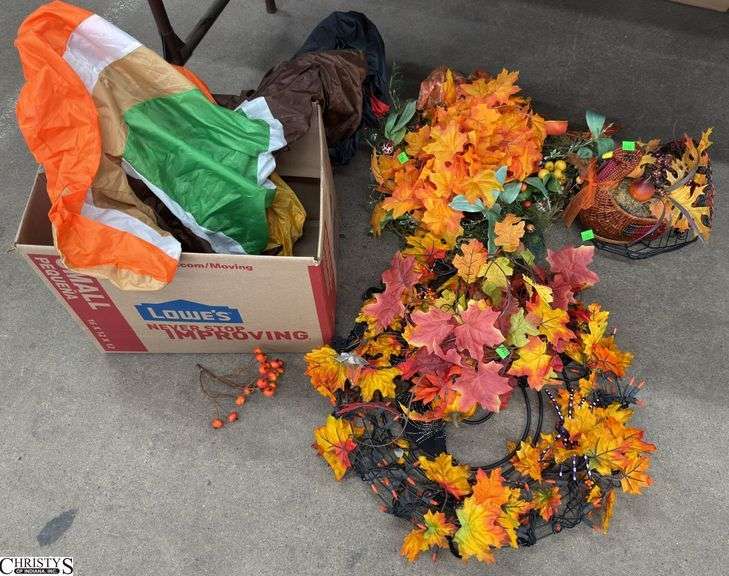 Fall and Autumn Decorations, Wreaths, Greenery, Turkey Centerpiece image