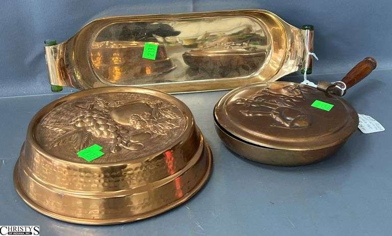 Copper, Pans and Tray Largest 13" image