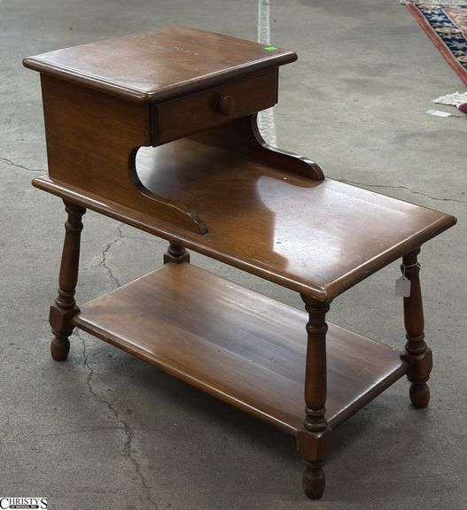 Step Back End Table With Drawer 16x28x25" Tall image