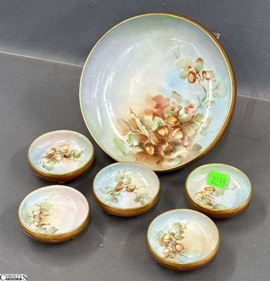 6pcs Royal Austria Berry Dishes Largest 7" image