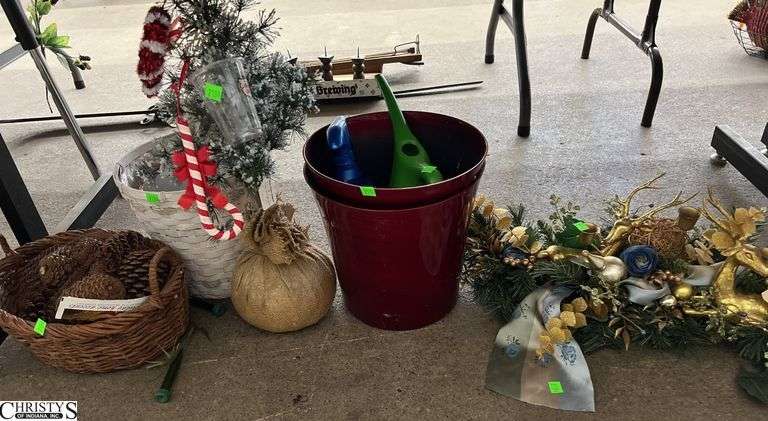 Planters, Reindeer Centerpiece, Pinecones image