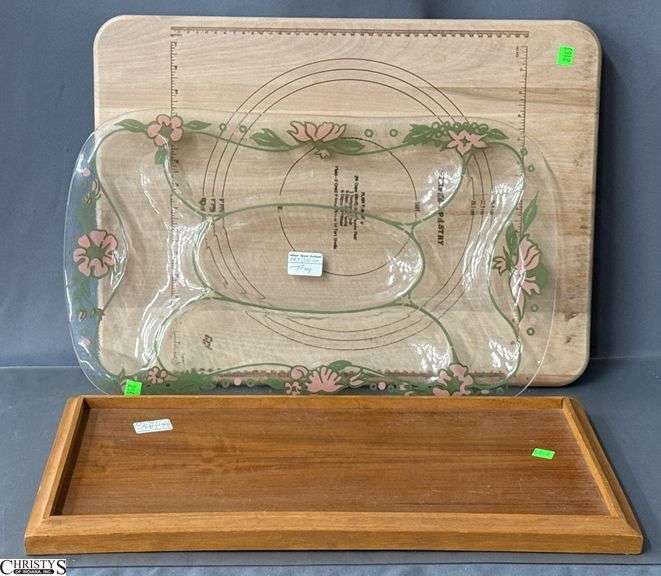 3 Trays, Teakwood, Composite, and Pastry 22x12" image