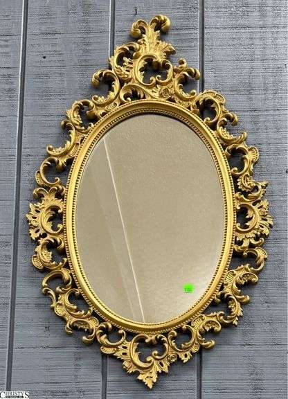 Ornate Framed Oval Mirror 21" x 32" image