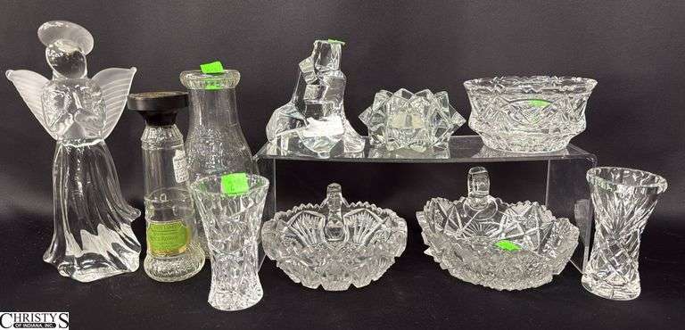 Clear Glass Angel, Milk Jar, German Paperweight, Votive Holder image