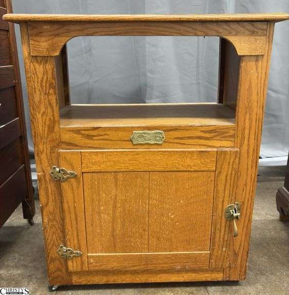 Polar Ice Reproduction Ice Chest Cart 27" x 17" x 33" - finish wear image