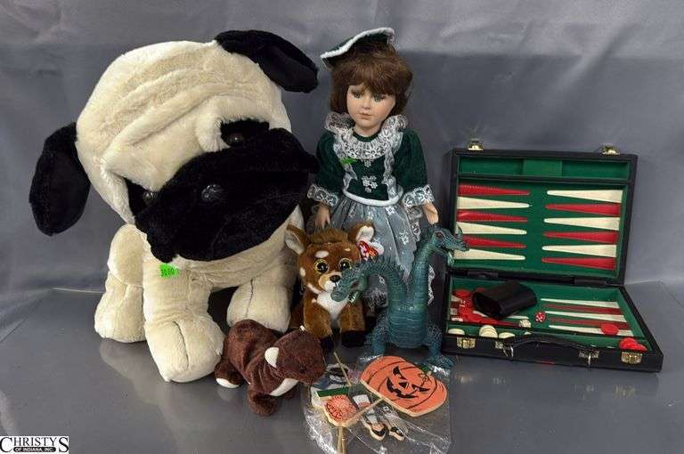 Stuffed Animals, Dragon Toy, Doll, Backgammon Set image