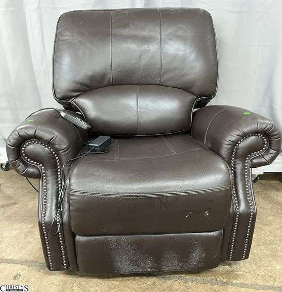 Catnapper Power Recliner - Powers on - Shows wear to control and upholstery - 43" x 35" x 43" - 19" seat image