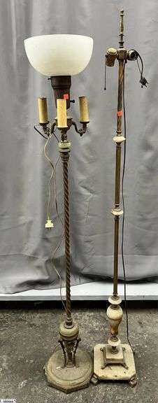 Pair of Floor Lamps with Mineral Accents Tallest 65" image