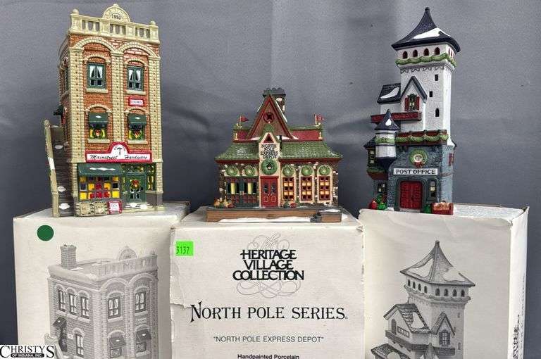 Department 56 Snow Village & Heritage Village Buildings Set of 3 image