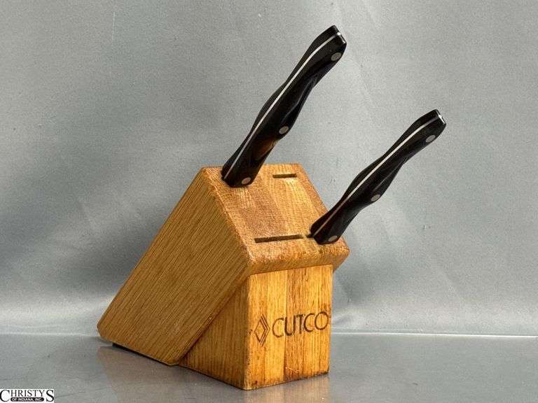 2 Cutco Knives and Cutco Knife Block - 12" of largest knife image