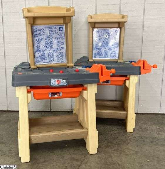 2 Step 2 Hard Plastic Toy Work Benches - 34" T of each image