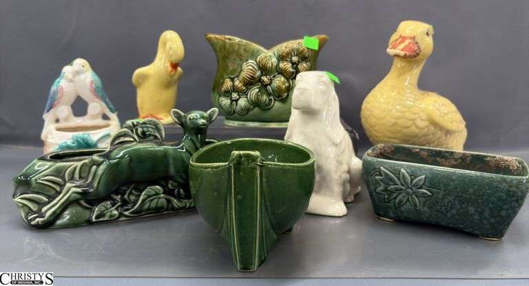 Ceramic Planters, Wall Pockets, Duck Planter, Dog Planter, Some Wear image