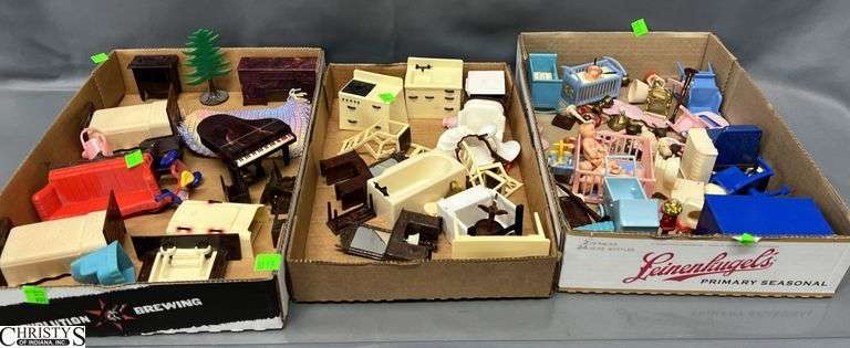Doll House Furniture, Doll Babies, Some Wear image