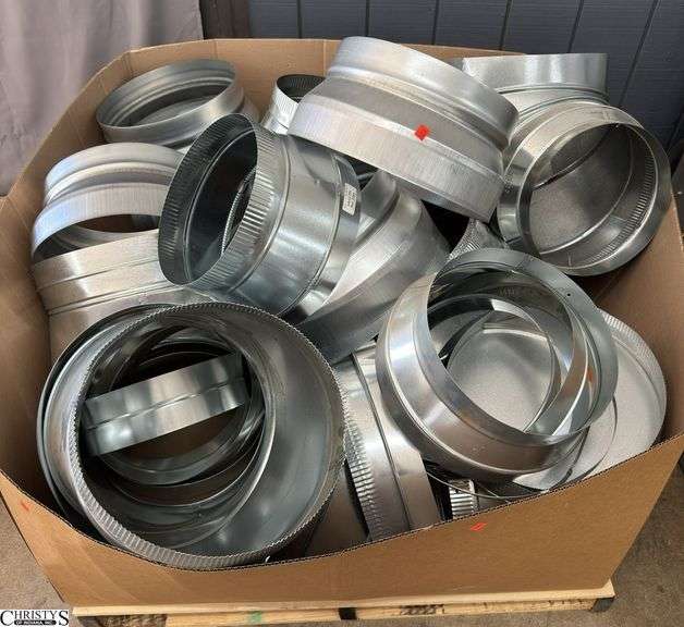 Pallet of Metal Ducting 14", 16" Couplers and Other Pieces image