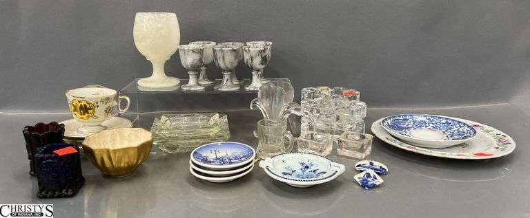 Cobalt Toothpick Holder, Ashtrays, Salts, Glass Ball, Dishes, image