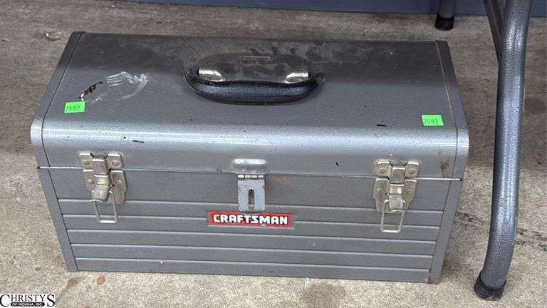Craftsman Metal Tool Box & Contents image