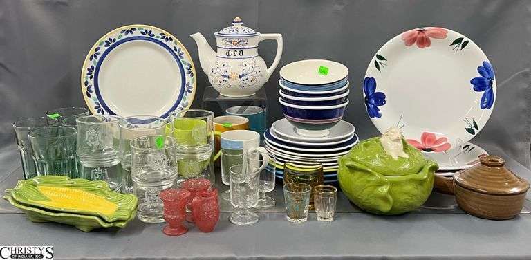 Plates, Coffee Mugs, Glasses, Dishes - 10" of largest plate image