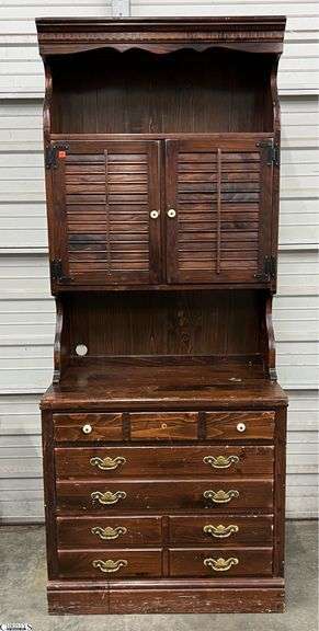 Ethan Allen Dresser Cabinet 32" x 18" x 78" - 2pcs - shows wear image