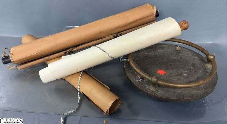 3 Art Type Scrolls, Flower Pot Caster Base image