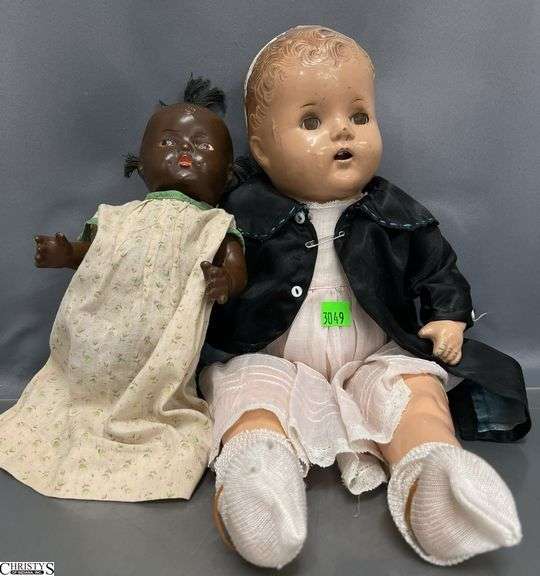 2 Vintage Dolls 16" - wear to both image