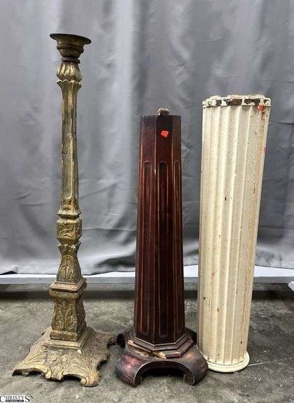 3 Pieces Columns, Candle Holder Largest 44" Tall image