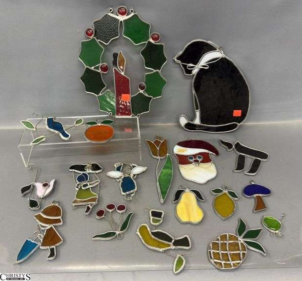 Assorted Stained Glass Suncatchers - 10" of largest image