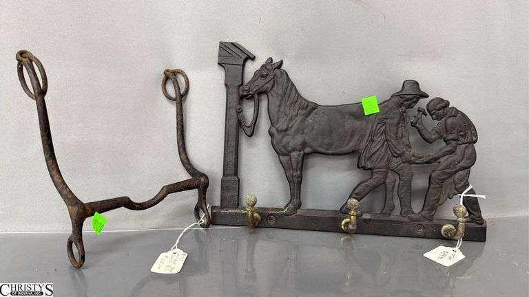 Hitching Post Coat Holder and Horse Bit Largest 12" image