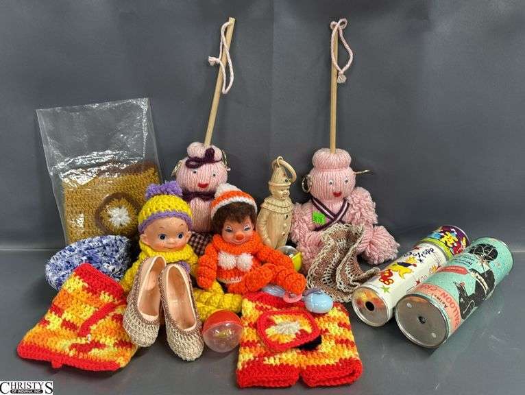 Crochet Items, Vintage toys, Misc - 15" of largest image
