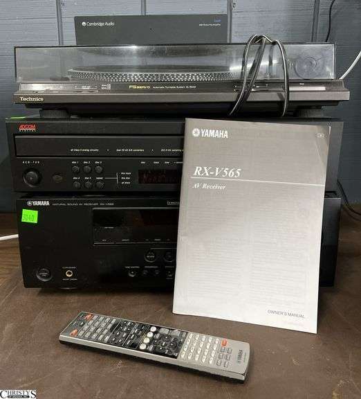 Yamaha AV Receiver, ADCOM Digital CD Changer, Technics Turntable image