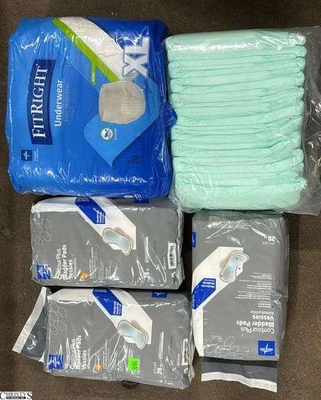 Contour Bladder Pads, Fitright XL Underwear, Bed Pads image