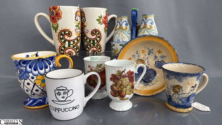 Pottery Mugs, Creamer Set, image