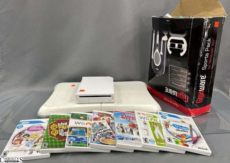 Wii Game Console, Games, Activity Board, Misc Accessories - Untested image