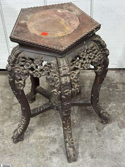 Asian Influence Small Display Stand 13" x 18" - would benefit from a cleaning image