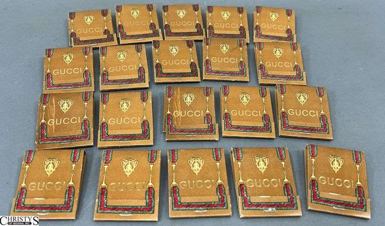 20 Vintage Gucci Matchbooks - 1.5" x 2" of each image