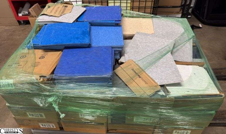 Pallet of 12x12 vinyl floor pallet not included image