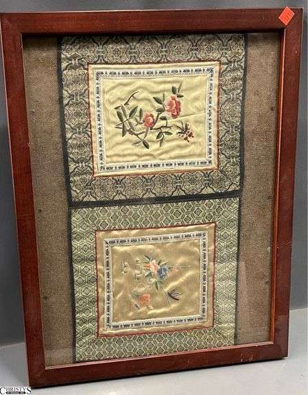 Framed Asian Silk 18x22 image