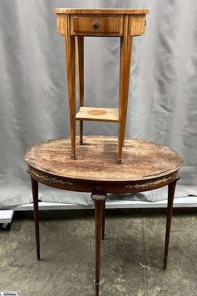 2 Tables Largest 31x21x29 Both with Lots of Wear image