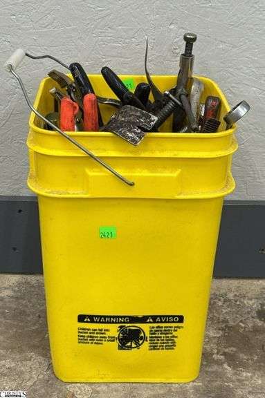 Yellow Bucket with Hand Tools image