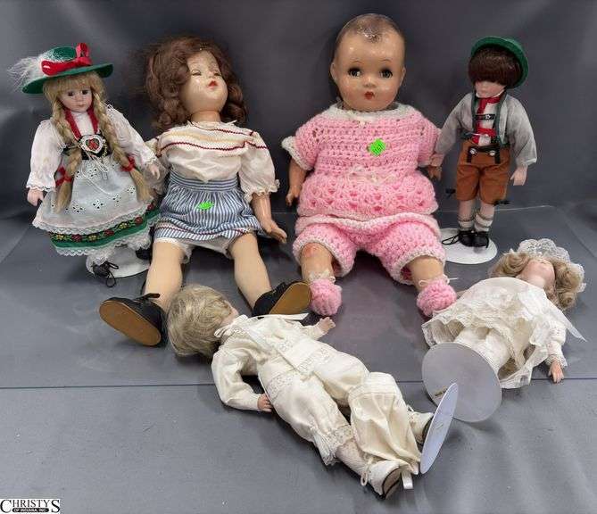 Vintage dolls. Tallest 21” image