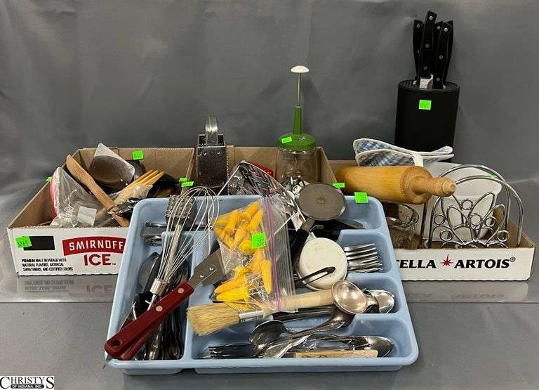 Kitchen Utensils - Chicago Cutlery Knives, Stainless Flatware, Measuring Spoons, Misc image