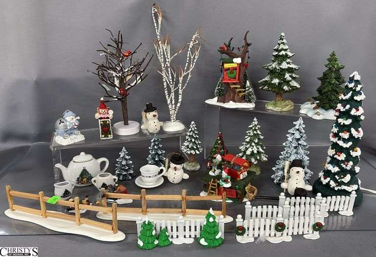 Dept 56 Christmas Village Accessory Pieces, Misc Christmas Ornaments image