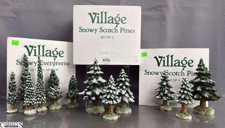Department 56 Village Snowy Trees - Scotch Pines & Evergreens image