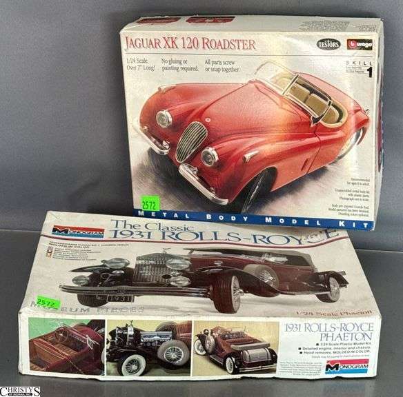 2 Burago and Monogram Model Car Kits - may be missing pieces image