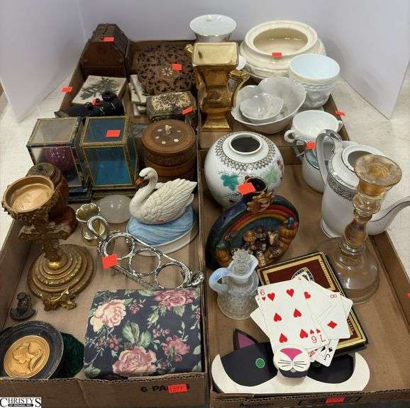 Candlesticks, Vases, Coasters, Misc Decor Items - 9" of tallest image